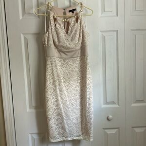Lace & Pearls Ivory Cream Dress
